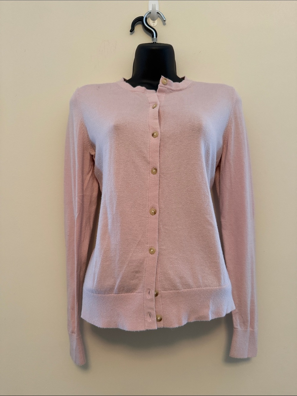 Ann Taylor- Blush Pink Button-Front Cardigan